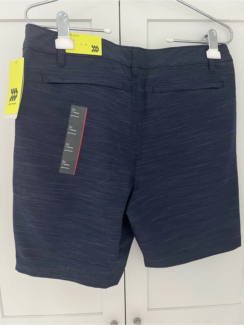All in Motion Men's Heather Navy Golf Performance Stretch Shorts Men’s 30 NWT